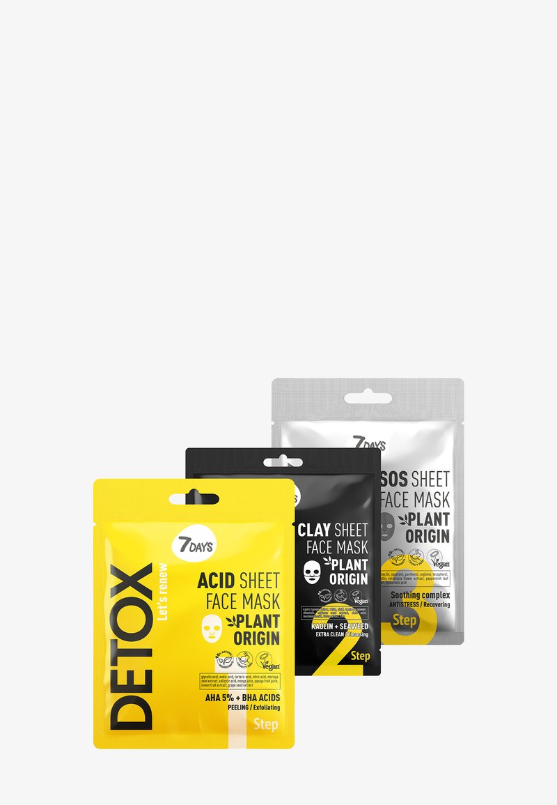 7days - DETOX SET FOR PROFESSIONAL COMPLEX CARE (AHA, CLAY, SOS MASKS) - Set de soins du visage, Agrandir