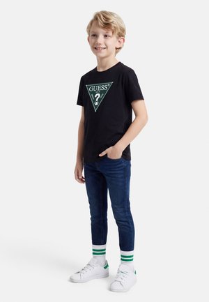 JUNIOR - Nyomott mintás póló - jet black