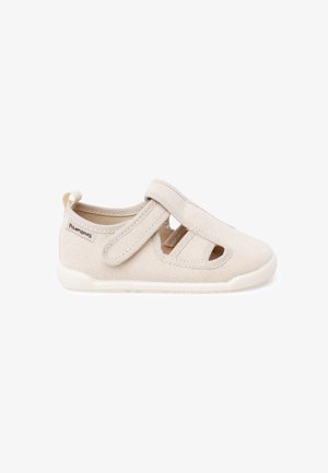 Pisamonas, SANDALIAS BAREFOOT LONA CANGREJERA NIÑO - Scarpe primi passi - crudo