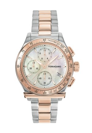 Cronógrafo - silver tone rose gold coloured