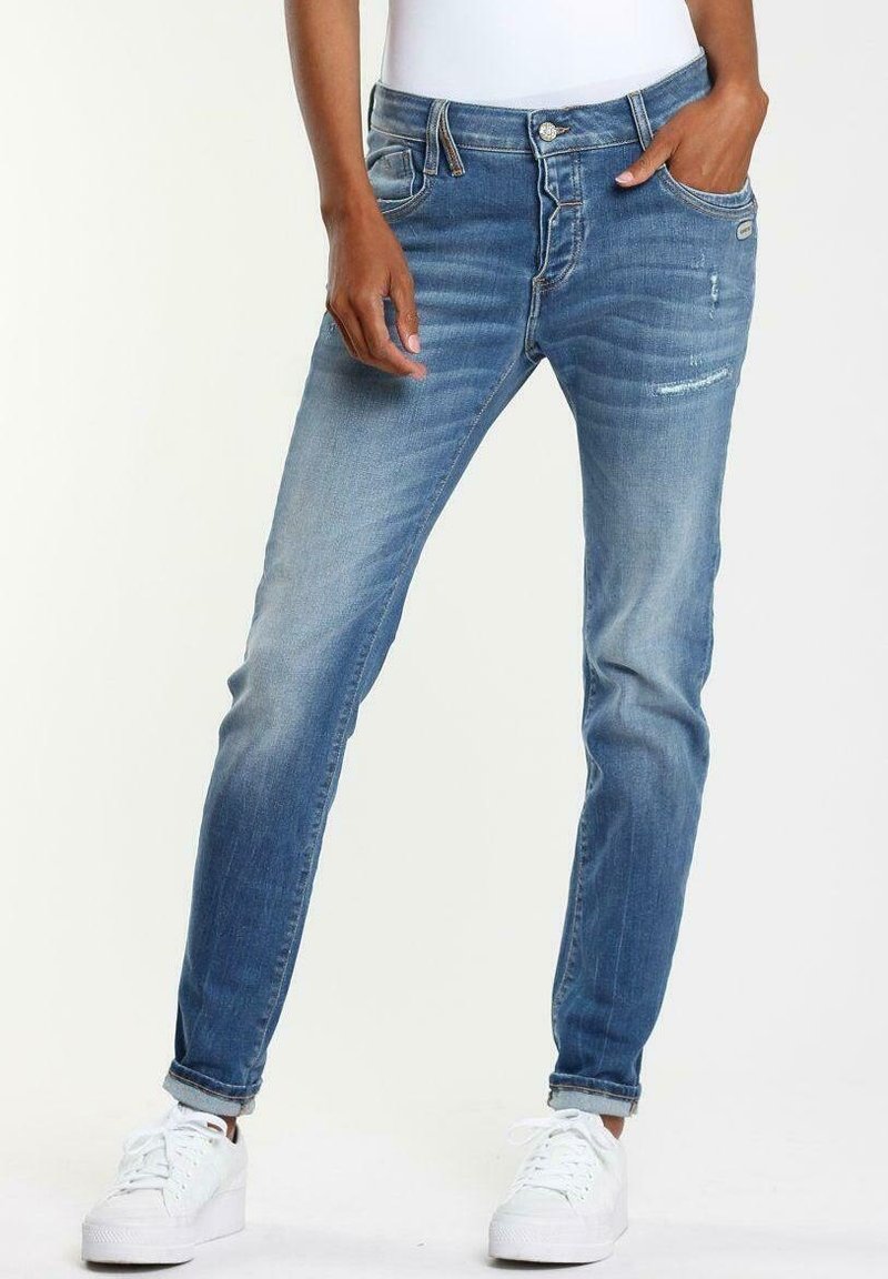 Damen Skinny | Gang GERDA Jeans Relaxed Fit vintage soft destroy/blue denim - OD02340 Damen Skinny | Gang GERDA Jeans Relaxed Fit vintage soft destroy/blue denim - OD02340