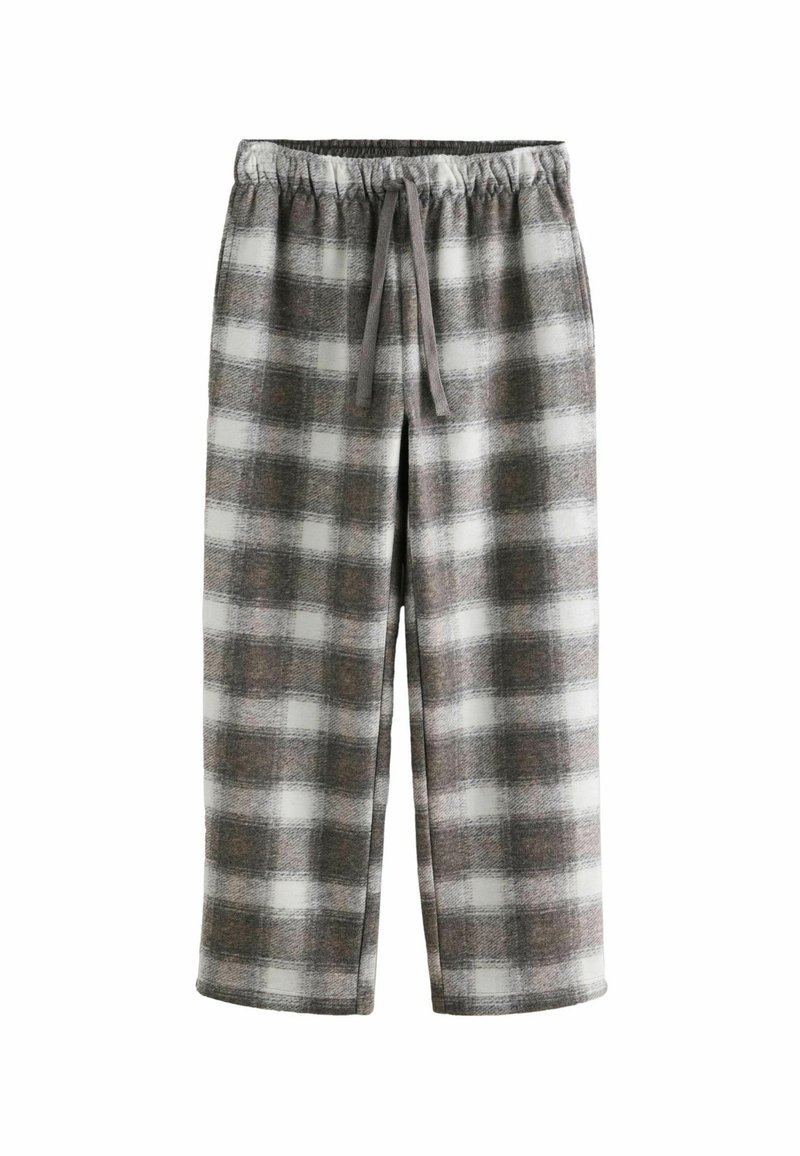 Next REGULAR FIT COSY BRUSHED CHECK - Pyžamový spodní díl - grey stone check
