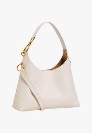 TWINSET, HOBO MEDIA IN PELLE C/MOSCHETTONE - Borsa a mano - parchment