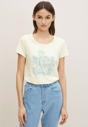 T-shirt print - soft beige solid