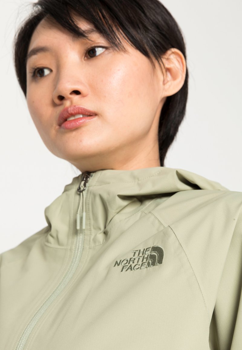 north face voyage short rain jacket tea green