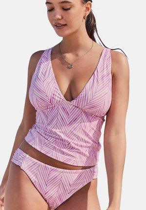 Next Bikinio viršutinė dalis - lilac purple zigzag print