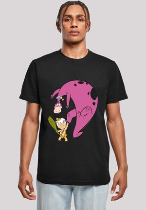 DIE FAMILIE FEUERSTEIN BAMM BAMM AND DINO - Print T-shirt - black