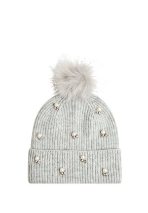 Terranova CON POMPON PERLINE E STRASS - Berretto - grigio chiaro melange