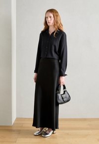 Marc O'Polo CASUAL FIT KENT COLLAR PRINT - Button-down blouse - black grey