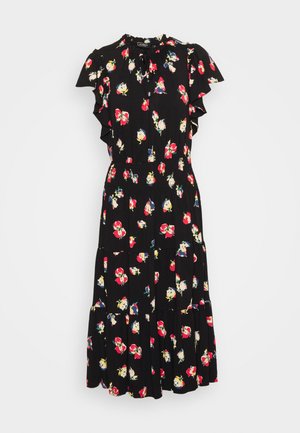 FLORAL STRETCH JERSEY DRESS - Žerzejové šaty - black/red/multi