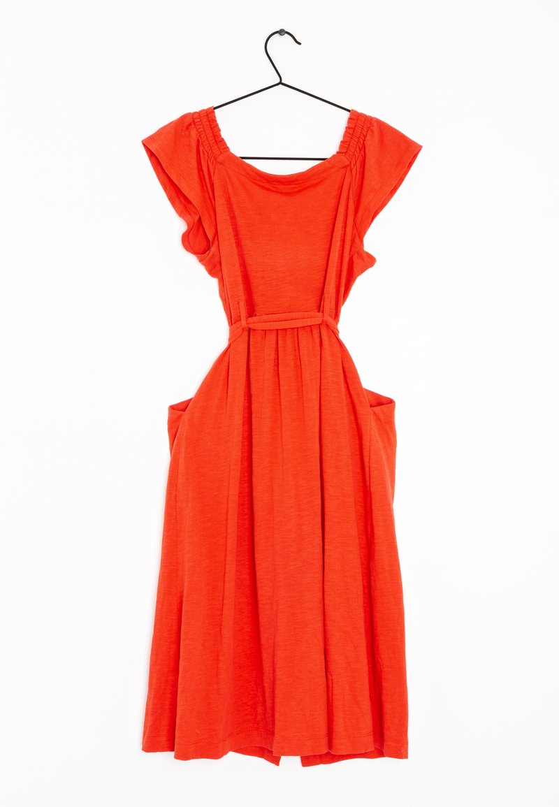 monsoon orange dress Monsoon Talia Floral Applique Midi Tea Dress Orange