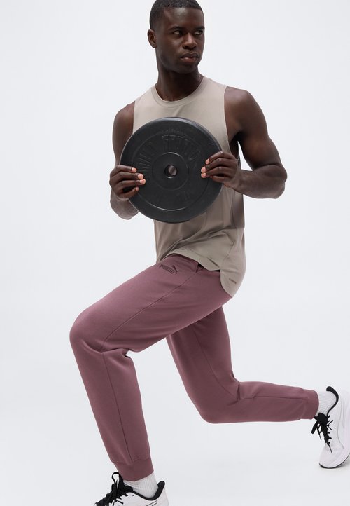 PUMA Pantalones largos de Casual de Hombre ESS No. 1 Logo Sweatpants FL Marrón — foto 4