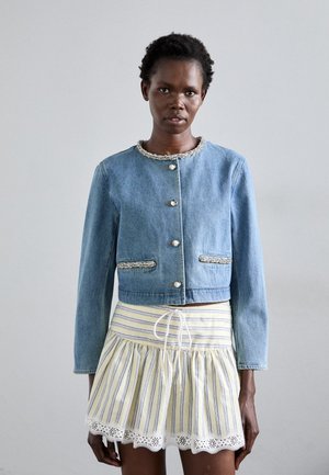 STRASS JACKET - Jeansjacke - bleu