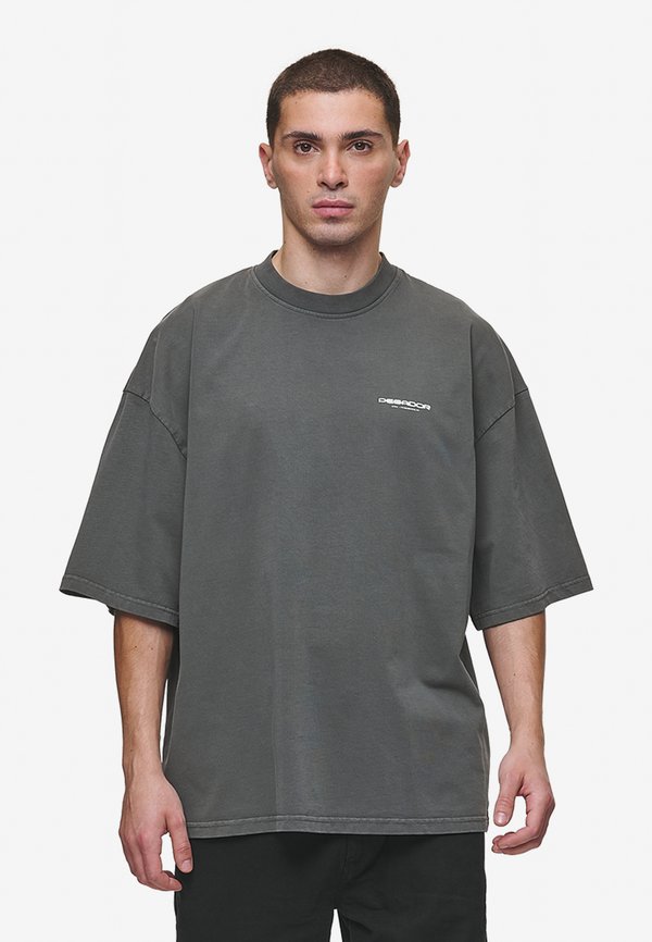 FAWN BOXY TEE - Print T-shirt - washed anthracite3