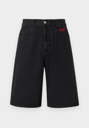 UNISEX - Short en jean - off-black