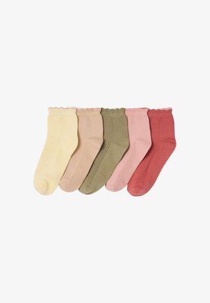 Vertbaudet, 5ER-PACK MIT UND ZIERKANTE - Socks - terrakotta farbe