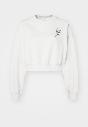 Calvin Klein Jeans SCRIPT INSTITUTIONAL CREWNECK - Sportska majica - moonbeam