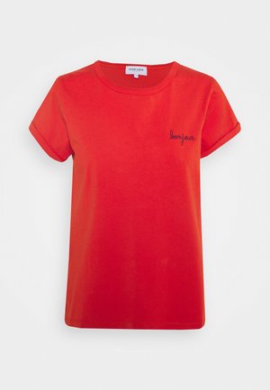 CLASSIC TEE BONJOUR - Triko s potiskem - poppy red