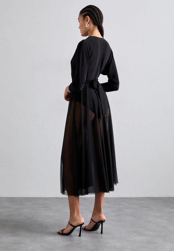 DOLMAN WRAP FLARED DRESS TO MIDCALF - Occasion wear4