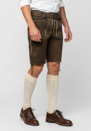 Spieth & Wensky TRACHTEN MIT VEIT - Leather trousers - nutria/st d sand