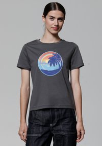 watapparel SUNSET RAINBOW - T-shirt print - anthracite