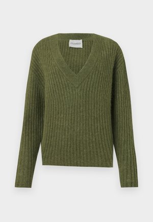 CLOSED V NECK - Jumper - pistachio green