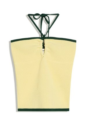 Bershka, CONTRAST PIPING BANDEAU TOP - Débardeur - yellow