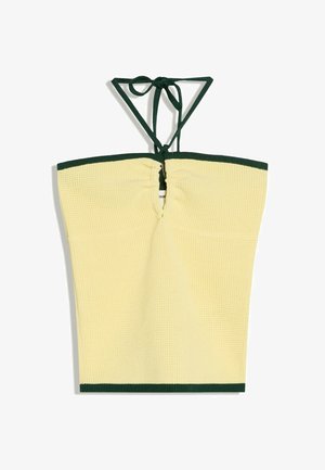 Bershka, CONTRAST PIPING BANDEAU TOP - Débardeur - yellow
