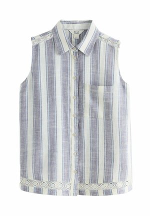 REGULAR FIT - SLEEVELESS - Hemdbluse - blue white stripe
