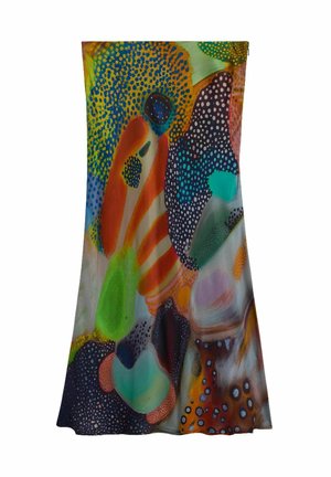 Desigual, PRINTED MIDI SKIRT - Falda acampanada - black