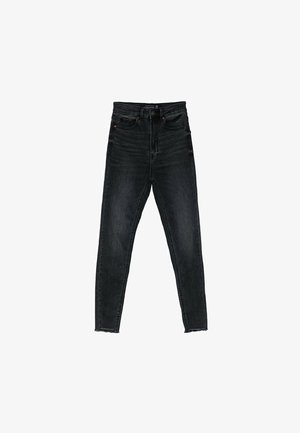 MIT SEHR HOHEM BUND - Jeans Skinny Fit - black denim