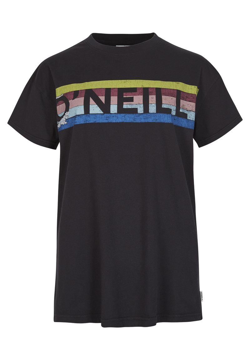 O’Neill T-shirt print gemêleerd zwart