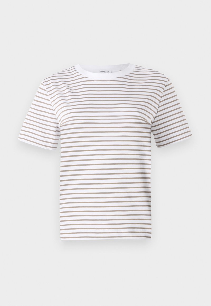 Selected Femme SLWESSENTIAL SS STRIPED BOXY TEE NOOS - T-shirt con stampa - fig/bright/multicolore Selected Femme SLWESSENTIAL SS STRIPED BOXY TEE NOOS - T-shirt con stampa - fig/bright/multicolore