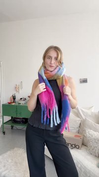 Vero Moda VMIVY LEAGUE SCARF - Fular - blue