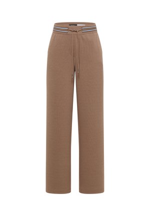 Cecil, HIGH WAIST STRAIGHT LEG HOSE MIT DESSIN - Pantalones - creamy mocha melange