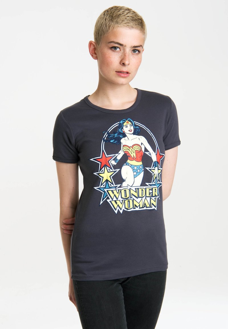 LOGOSHIRT T-SHIRT WOMAN – STARS - Print T-shirt - blaugrau