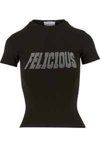 TIGHT RHINESTONES - Apdrukāts T-krekls - black