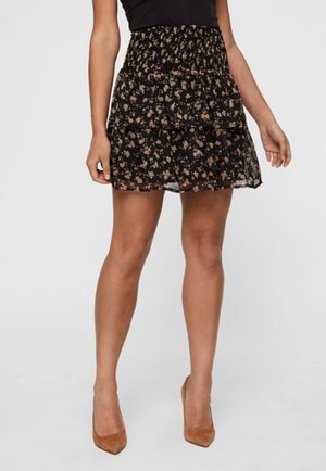 Jupe trapèze - mottled black