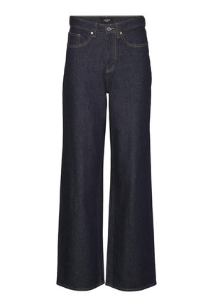 Vero Moda VMTESSA HR RA369 GA - Wide Leg - dark blue denim detail rinse