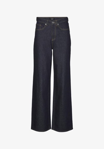 VMTESSA HR RA369 GA - Wide Leg - dark blue denim detail rinse