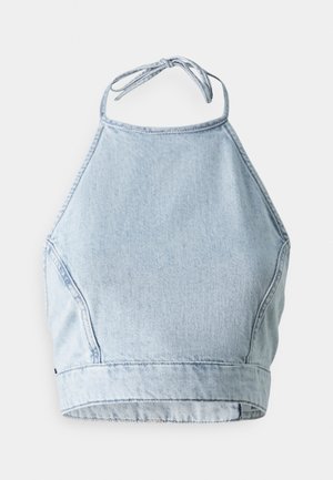 Marc O'Polo DENIM SLEEVELESS NECKHOLDER - Top - light blue