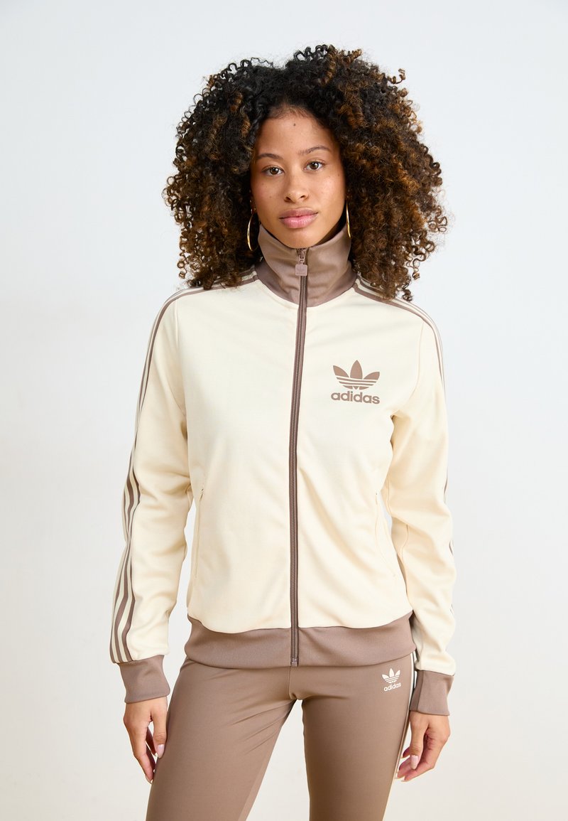 adidas Originals CLASSIC - Sportinė striukė - white/trace brown
