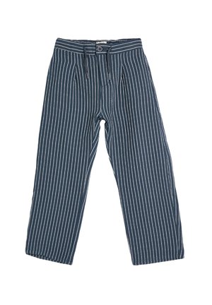 DRAWSTRING BUTTONED - Tygbyxor - dark blue