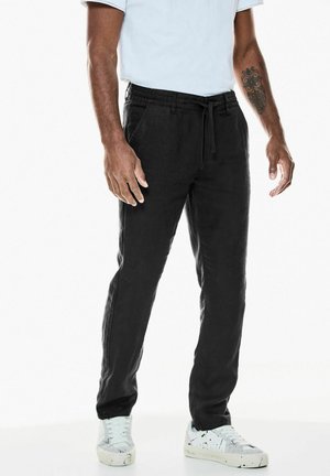 Street One MEN Leinenhose - Stoffhose - schwarz