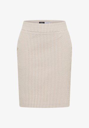 Cecil, KNEE-LENGTH JOGGER SKIRT IN SEERSUCKER QUALITY - Jupe trapèze - grain beige