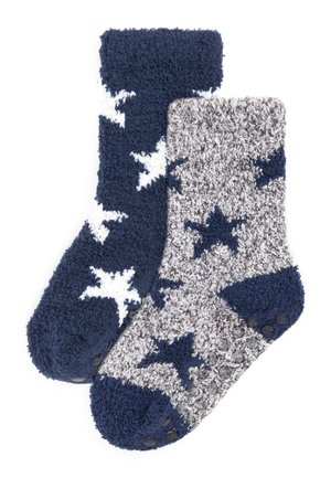 COSY 2 PACK  - Kojinės - navy blue grey stars