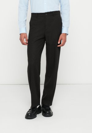 NOAH TROUSERS - Püksid - black coffee melange
