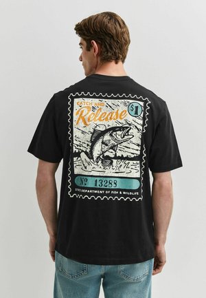 Next, EMBROIDERY T-SHIRT 3 PACK - Print T-shirt - black stone green