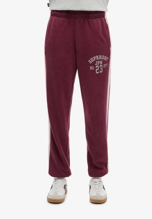 Superdry & Co VINTAGE SIDE STRIPE  - Pantalones deportivos - port red