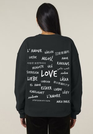 UNIVERSAL LOVE BACK PRINT UNISEX - Sweatshirt - black